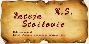 Mateja Stoilović vizit kartica